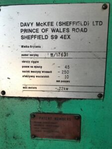 Prensa de recorte Massey 250 MT - 250 ton (ID:75344) - Dabrox.com