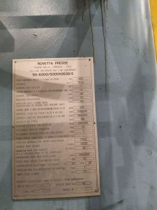 Prensa de estampación Rovetta S4-6300/5000x2630/E - 630 ton (ID:76413) - Dabrox.com