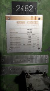 Prensa de tornillo Weingarten PA 160 - 250 ton (ID:S85930) - Dabrox.com