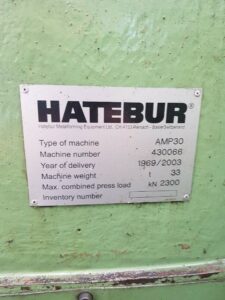 Máquina automáticas de forja Hatebur AMP30 - 230 ton (ID:75502) - Dabrox.com