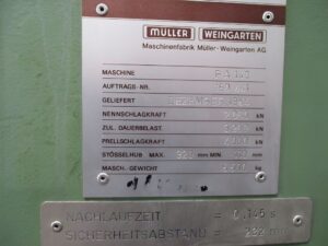 Prensa de tornillo Weingarten PA 140 - 320 ton (ID:S89421) - Dabrox.com