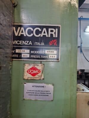Prensa de husillo Vaccari BF/9P - 320 ton (Foto 6)