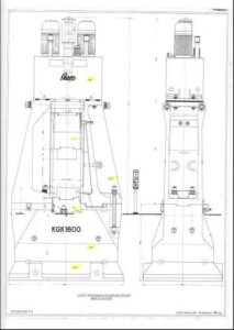 Martillo de forja hidráulico Lasco KGK 1600 - 16000 mkg (ID:S89763) - Dabrox.com
